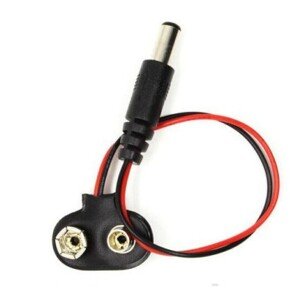 Pripojovací kábel pre 9V batériu s konektorom DC 5.5/2.1 mm