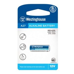 Westinghouse alkalická batéria A27 (L828, MN27, 27A, CA22) - 12V, 26mAh