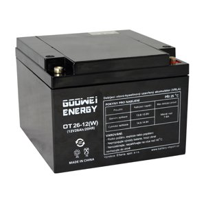 Trakčná (GEL) batéria GOOWEI ENERGY OTL26-12, 26Ah, 12V