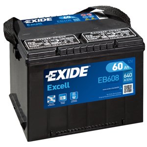 Exide Excell 12V 60Ah 640A EB608