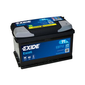 Exide Excell 12V 71Ah 670A EB712