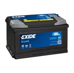 Exide Excell 12V 80Ah 640A EB800