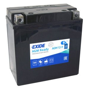 Motobatéria EXIDE BIKE AGM Ready 9Ah, 12V, AGM12-9 (YB9-B)