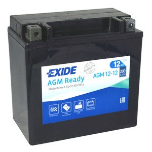 Motobatéria EXIDE BIKE AGM Ready 12Ah, 12V, AGM12-12 (YTX14-BS)