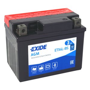 Motobatéria EXIDE 3Ah, 12V, ETX4L-BS