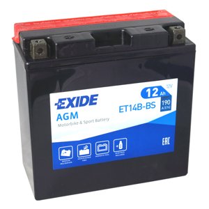 Motobatéria EXIDE 12Ah, 12V, ET14B-BS