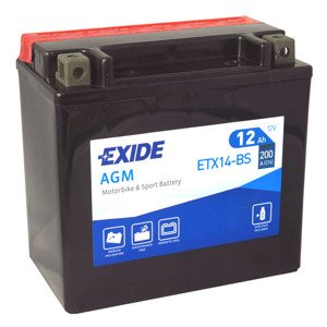 Motobatéria EXIDE 12Ah, 12V, ETX14-BS