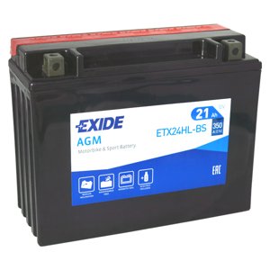 Motobatéria EXIDE 21Ah, 12V, ETX24HL-BS