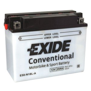 Motobatéria EXIDE BIKE Conventional 20Ah, 12V, E50-N18L-A