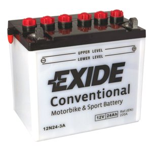 Motobatéria EXIDE BIKE Conventional 24Ah, 12V, 12N24-3A