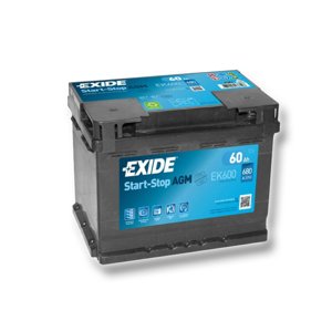 Exide Start-Stop AGM 12V 60Ah 680A EK600