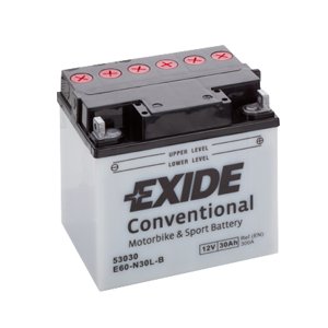 Motobatéria EXIDE BIKE Conventional 30Ah, 12V, E60-N30L-B
