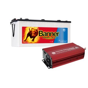 Sada trakčná batéria Banner Energy Bull 96801 (12V-230Ah) + nabíjačka FST ABC-1220D (12V-20A)