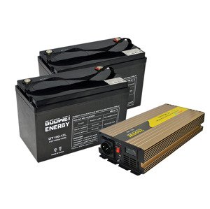 Sada trakčná batéria 2x GOOWEI ENERGY OTL100-12 (100Ah) + menič ROGERELE REP2000-24 (2000W), 24V
