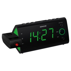 Sencor SRC 330 GN Rádiobudík s premietaním času a teplomerom
