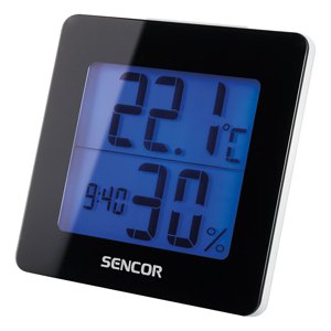 Sencor SWS 1500 B Teplomer s hodinami a budíkom