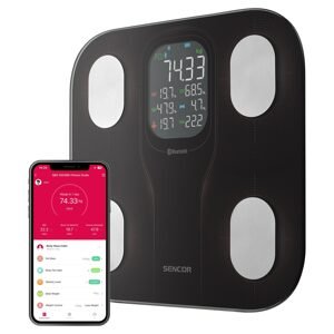 Sencor SBS 9002BK Inteligentná osobná fitness váha s veľkým displejom