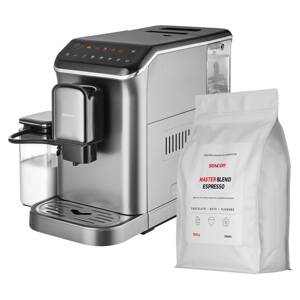 Sencor SES 8000BK + 1 kg kávy Master Blend Automatické Espresso + Káva ZADARMO