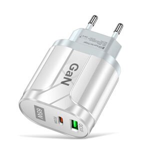 Bomba Rýchlonabíjačka 65W PD + CQ3.0 USB & Type-C Farba: Biela B008_WHITE