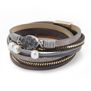 Girly Šedý náramok Felicity BT112/GREY