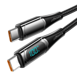 Bomba USB Type C - C TURBO 100W 5A rýchlonabíjací + data LED kábel 1M/2M Farba: Čierna, Dĺžka: 1M C101_USBC-USBC_BLACK