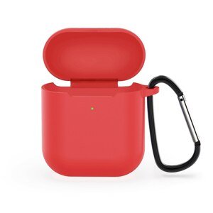 Bomba Silikónové puzdro pre Apple AirPods 1/2 s karabínkou Farba: Červená CASE_FOR_AIRPODS_WITH_CARABINER_
