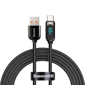 Baseus Kábel s displejom USB na Type-C, 66W, 2 m (čierny) CASX020101