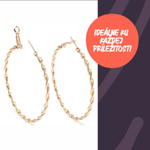 Girly ružovo zlatá náušnice Lina ES003/GOLDEN9
