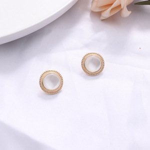 Girly Vintage náušnice Pearl ES008/OPAL