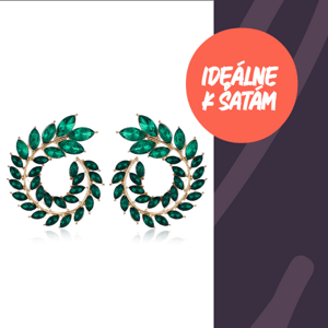 Girly Okrúhle náušnice Lyra zelené ES112/GREEN