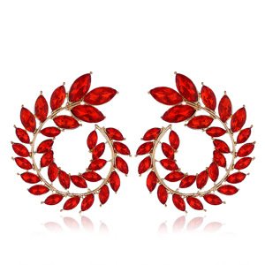 Girly Okrúhle náušnice Lyra červené ES112/RED