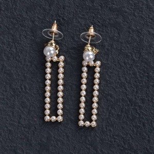 Girly Visiace perlové náušnice Alexia Biela ES114/LONGPEARL