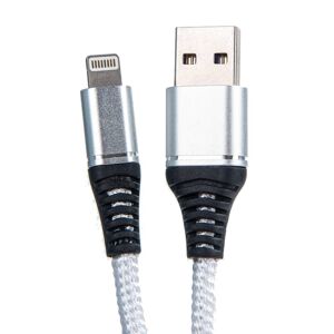 Bomba USB Data kábel extra ohybný pre iPhone 1M Farba: Biela F160_WHITE