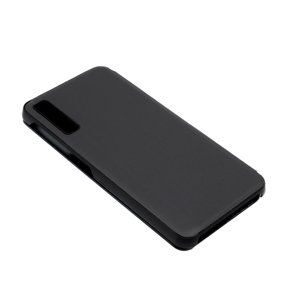 Bomba Zrkadlový silikónový otvárací obal pre Samsung - čierny Model Samsung: Galaxy A7 (2018) FL003BLACK_SAM-A7_-2018-