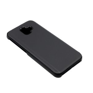 Bomba Zrkadlový silikónový otvárací obal pre Samsung - čierny Model Samsung: Galaxy J6 Plus (2018) FL003BLACK_SAM-J6_PLUS_-2018-