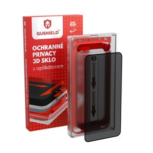 Gushield Ochranné Privacy 3D sklo s aplikátorom - iPhone 13 Pro Max / 14 Plus - Zatmavujúce