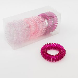 Girly Špirálové gumičky do vlasov ružové HB24/PINK