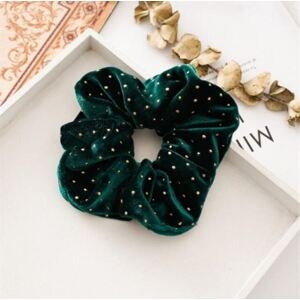 Girly Velúrová gumička Emerald HB35/GREEN