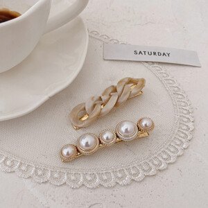 Girly Set sponiek do vlasov- Chain and pearls beige HC05/BEIGE