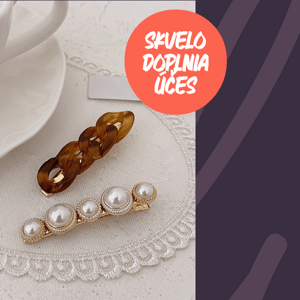 Girly Set sponiek do vlasov- Chain and pearls HC05/BROWN