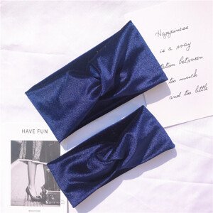 Girly Zamatové naťahovacie čelenky royal modrá HC07/BLUE