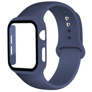 Bomba 3v1 Ochranné púzdro + Silikonový remienok pre Apple Watch Farba: Modrá, Veľkosť Apple Watch: 44MM IW07_BLUE-44MM