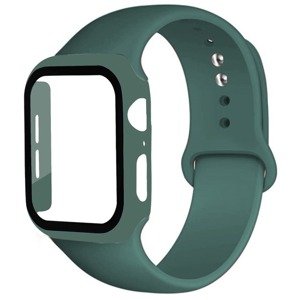 Bomba 3v1 Ochranné púzdro + Silikonový remienok pre Apple Watch Farba: Tmavo zelená, Veľkosť Apple Watch: 40MM IW07_DARK-GREEN-40MM