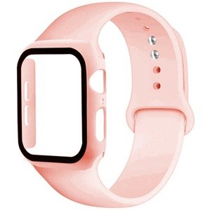 Bomba 3v1 Ochranné púzdro + Silikonový remienok pre Apple Watch Farba: Ružová, Veľkosť Apple Watch: 42MM IW07_PINK-42MM
