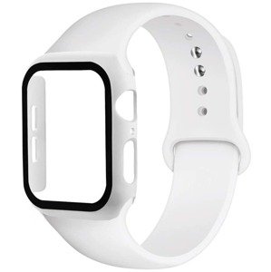 Bomba 3v1 Ochranné púzdro + Silikonový remienok pre Apple Watch Farba: Biela, Veľkosť Apple Watch: 40MM IW07_WHITE-40MM