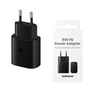 Samsung Nástenná nabíjačka (EP-T1510NBEGEU) - Rýchle nabíjanie typu C 15 W - čierna (blistrové balenie) KF2311770