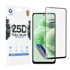 Lito 2.5D FullGlue tvrdené sklo - Xiaomi Redmi Note 12 5G / Note 12 4G / Poco X5 - Čierna KF2312361