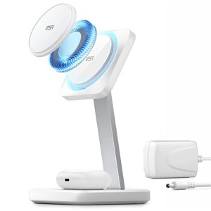 ESR Bezdrôtová nabíjacia stanica 2v1 HaloLock - s CryoBoost, pre iPhone a AirPods - Arktická Biela KF2313297