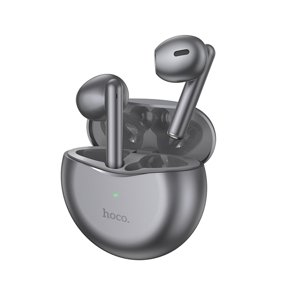 Hoco EW14 bezdrôtové slúchadlá – Bluetooth 5.3, mikrofón, TWS, polootvorené, 280mAh – kovovo sivé KF2313334
