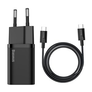 Baseus sieťová nabíjačka Super Si (TZCCSUP-L01) – USB-C, PD 25W, 3A, USB-C kábel 1m, čierna KF2313881